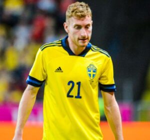 Dejan Kulusevski playing for Sweden