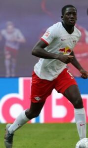 Ibrahima Konate playing for RB Leipzig