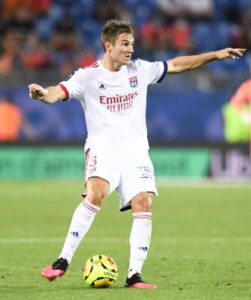 Joachim Andersen playing for Lyon