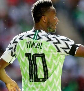 John Obi Mikel playing for Nigeria