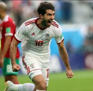 Karim Ansarifard playing for Nottingham Iran