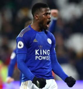 Kelechi Iheanacho playing for Leicester City