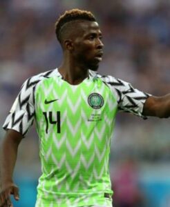 Kelechi Iheanacho playing for Nigeria