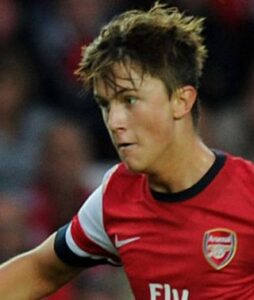 Kristoffer Olsson playing for Arsenal