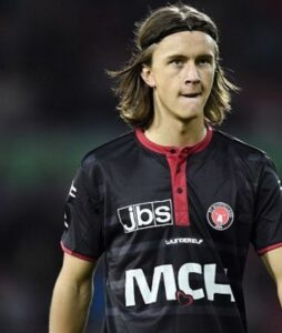 Kristoffer Olsson playing for FC Midtjylland