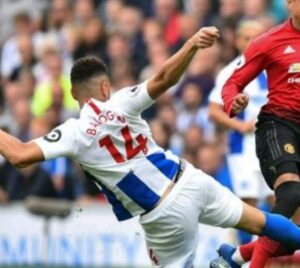 Leon Balogun playing for Brighton & Hove Albion