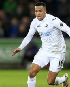 Martin Olsson playing for Swansea City