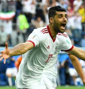 Mehdi Taremi playing for Iran