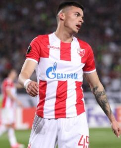 Nemanja Radonjic playing for Red Star Belgrade