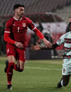 Nemanja Radonjic playing for Serbia