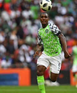 Odion Ighalo playing for Nigeria