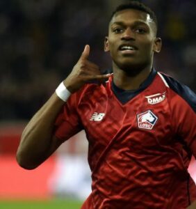 Rafael Leao playing for Lille