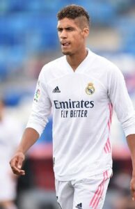 Raphael Varane playing for Real Madrid