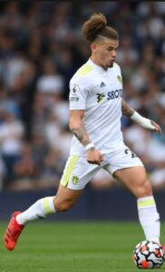 Kalvin Phillips playing for Leeds United