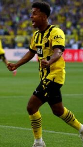 Karim Adeyemi playing for Borussia Dortmund