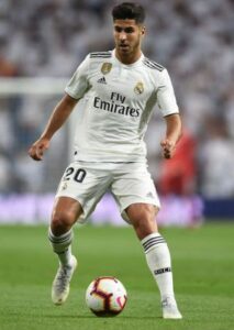 Marco Asensio playing for Real Madrid