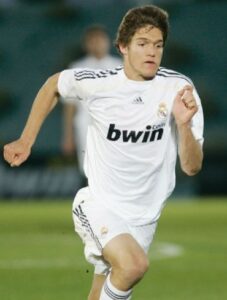 Marcos Alonso playing for Real Madrid