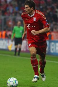 Mario Gomez playing for Bayern Munich