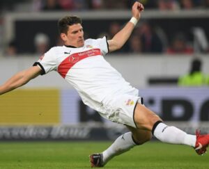 Mario Gomez playing for Stuttgart