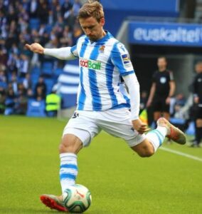 Nacho Monreal playing for Real Sociedad