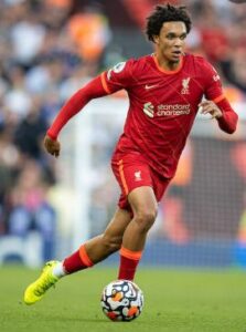 Trent Alexander-Arnold playing for Liverpool