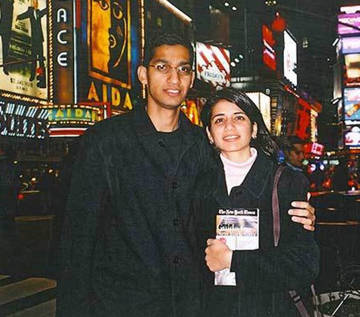 Anjali Pichai Young Age Picture With Her Husband