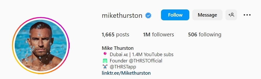 Mike Thurston's Instagram