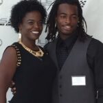 Najee Harris with his mother