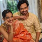 Priya Bapat with her husband