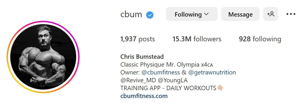 Chris Bumstead's Instagram