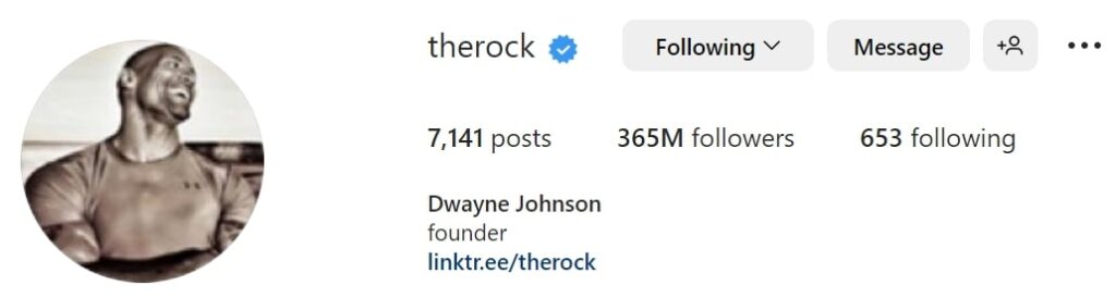 Dwayne Johnson's Instagram