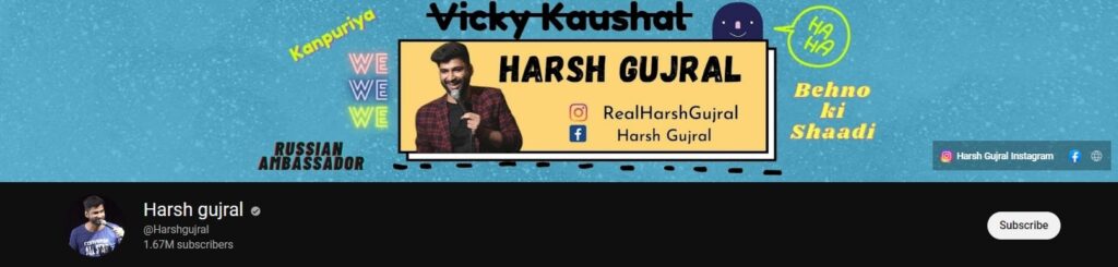 Harsh Gujral's Youtube Channel