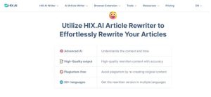 How Does the HIX Article Rewriter Work